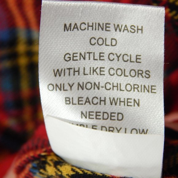 PacSun L.A Hearts Womens Plaid Long Sleeve Button Down Flannel Red Size XS - Picture 9 of 16